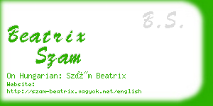 beatrix szam business card